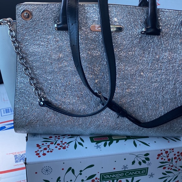 3 Michael Kors bags Selma satchel purses w/  3 covers/ snake ,blk /white… - Picture 14 of 16